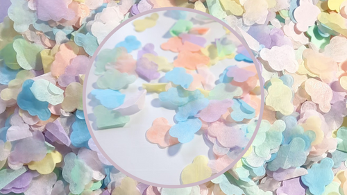 Biodegradable Wedding Confetti -  Pastel Rainbow Clouds