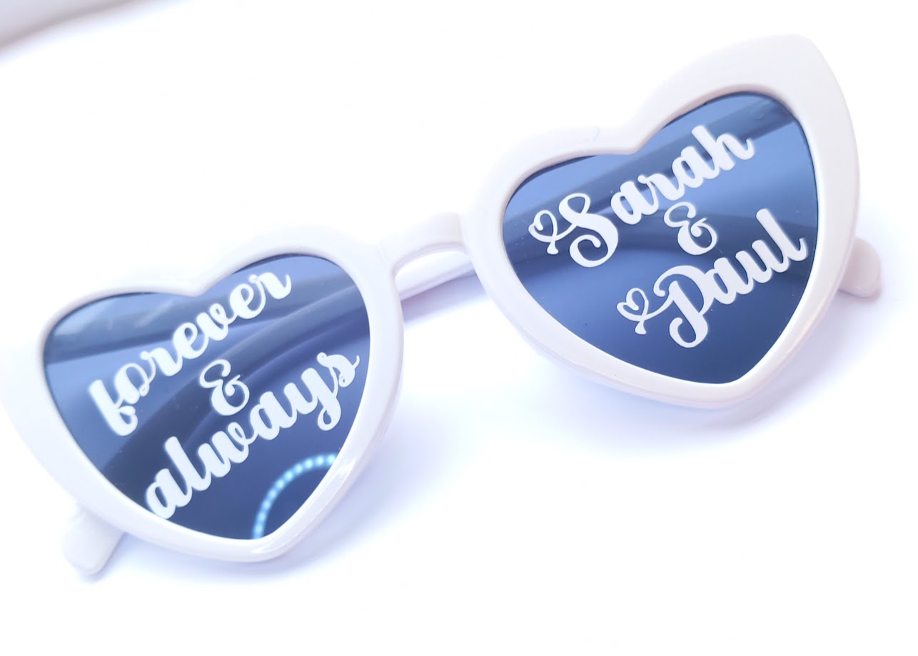 Wedding Sunglasses personalised with names or message