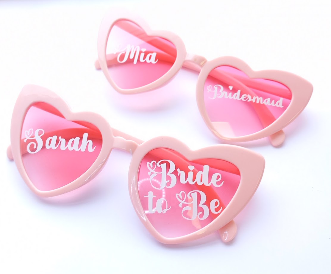 Wedding Sunglasses personalised with names or message