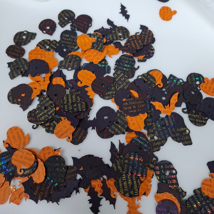 Halloween Gothic Table Confetti - Personalised