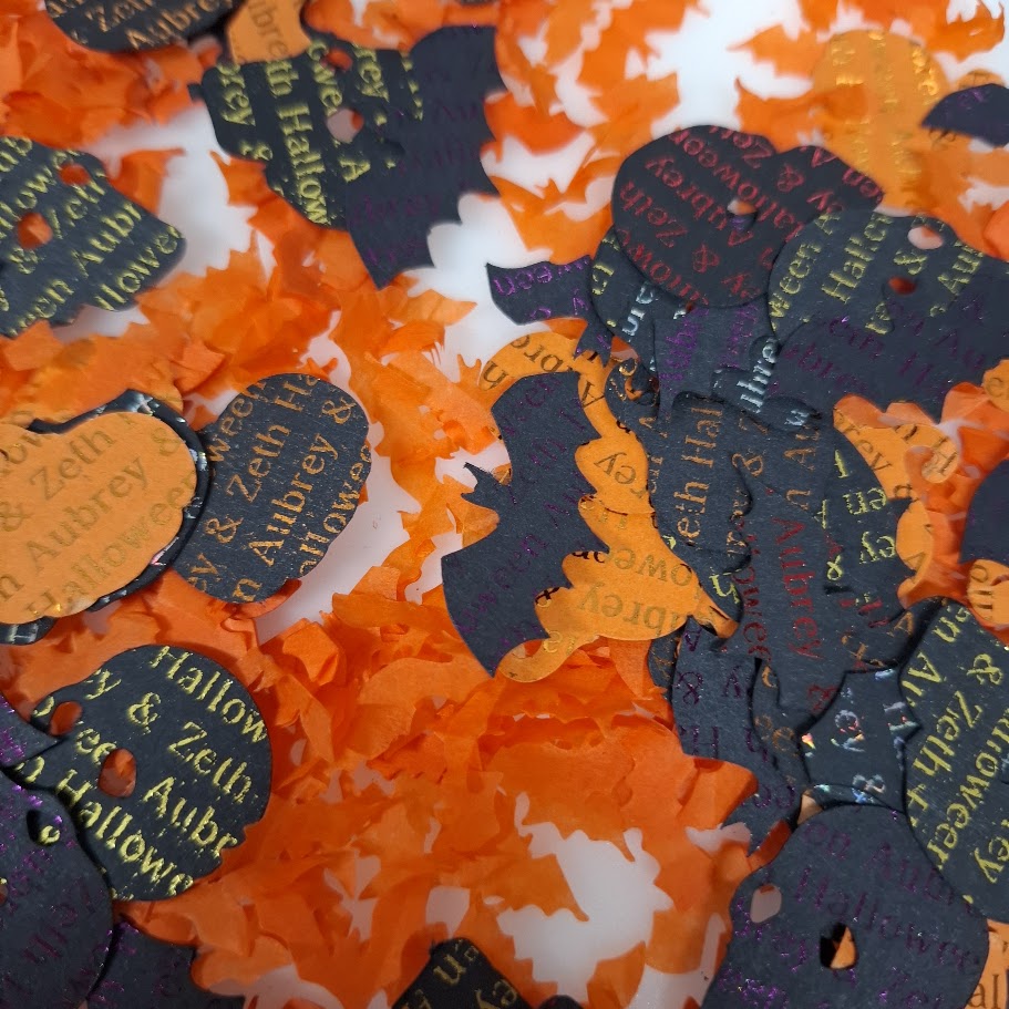 Halloween Gothic Table Confetti - Personalised