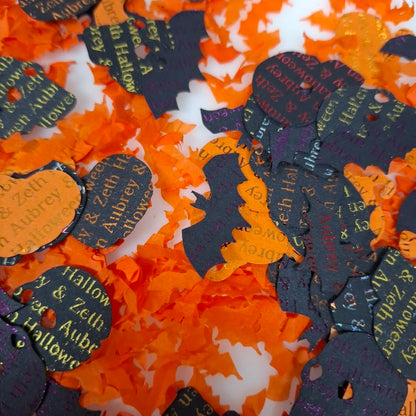 Halloween Gothic Table Confetti - Personalised