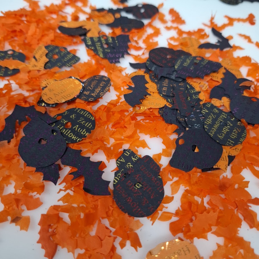 Halloween Gothic Table Confetti - Personalised