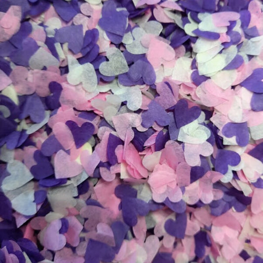 Biodegradable Wedding Confetti -  Purple, Pale Pink and Cream