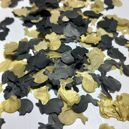 Biodegradable Wedding Confetti -  Black and Gold