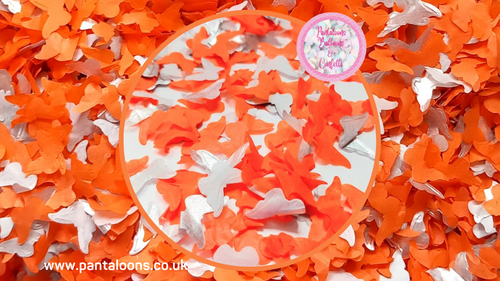 Biodegradable Wedding Confetti - Orange and Silver