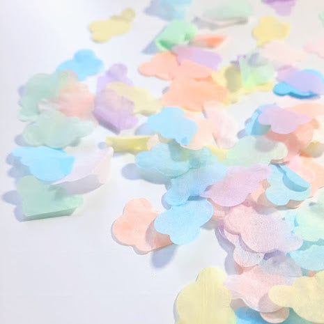 Biodegradable Wedding Confetti -  Pastel Rainbow Clouds