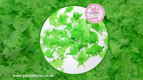 Biodegradable Tissue Paper Dinosaur Confetti - Apple Green