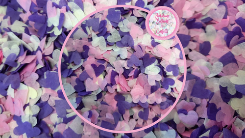 Biodegradable Wedding Confetti -  Purple, Pale Pink and Cream
