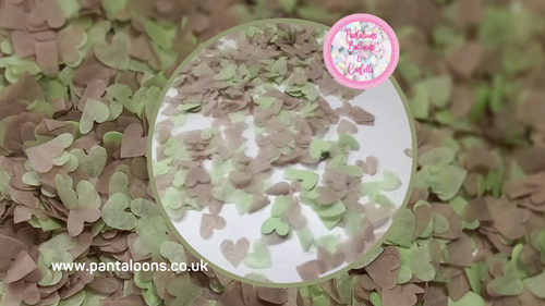 Biodegradable Wedding Confetti - Beige and Willow Green