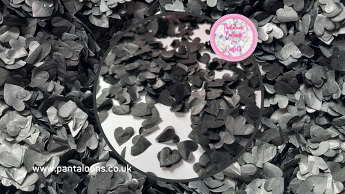 Biodegradable Wedding Confetti - Black Heart