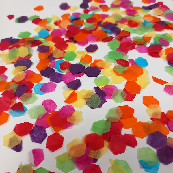 Biodegradable Honeycomb Wedding Confetti - select your own colours