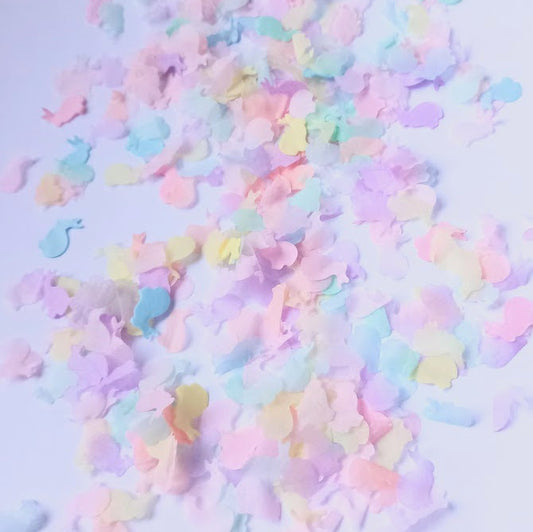 Biodegradable Tissue Paper  Wedding Confetti - Pastel Bunny Rabbits