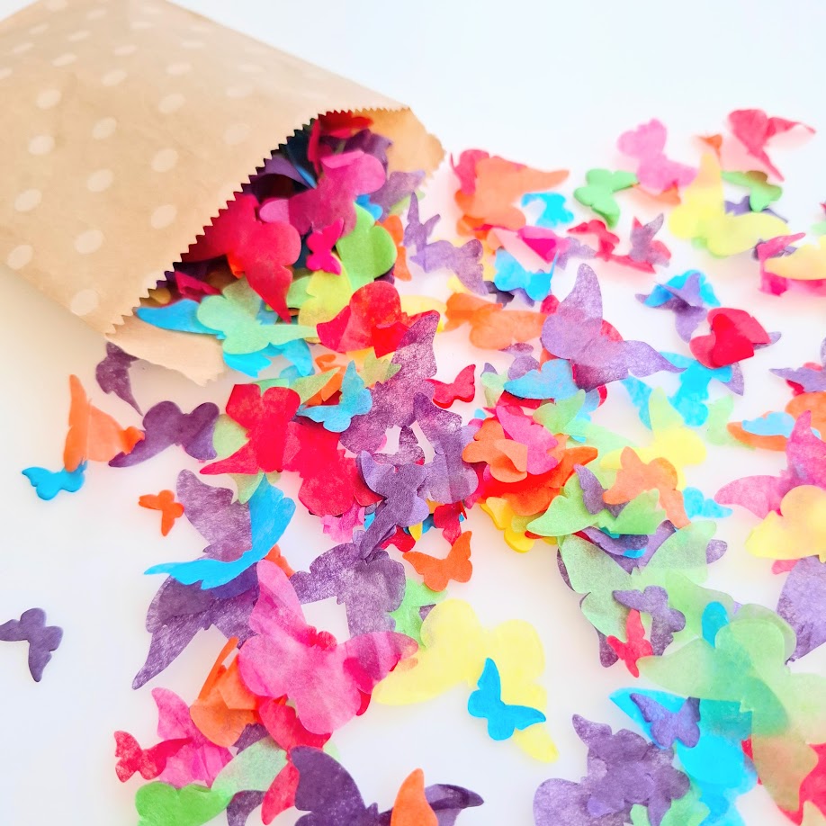 Biodegradable Wedding Butterfly Confetti - Rainbow