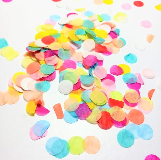 Biodegradable Tissue Paper Wedding Confetti - Spring Floral Mix with white