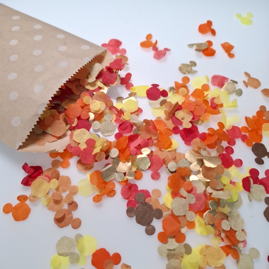 Eco Biodegradable Autumn Wedding Palm Leaf Confetti - Orange, Gold, Red, Yellow and Brown