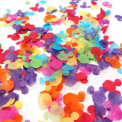 Biodegradable Balloon Wedding Confetti- Cute Mouse Heads Rainbow