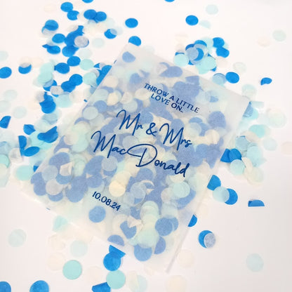 Biodegradable Wedding Confetti Glassine Bags - The Betsy - Throw a little love Mr and Mrs
