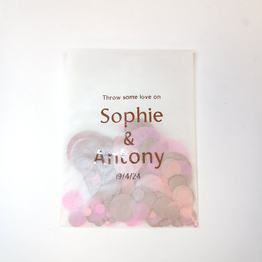 Biodegradable Wedding Confetti Glassine Bags - The Kathy