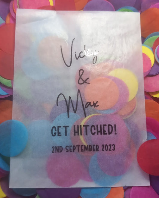 Biodegradable Wedding Confetti Glassine Bags - The Maxy - Get Hitched
