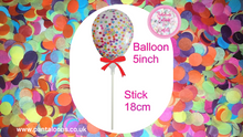 Load image into Gallery viewer, Birthday Cake topper balloon with name added