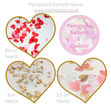 Load image into Gallery viewer, Biodegradable Heart Wedding Confetti - Red, RoseGold, White and Blush