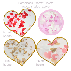 Biodegradable Heart Wedding Confetti - Red, RoseGold, White and Blush