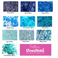 Biodegradable Wedding Confetti - Navy Blue and White