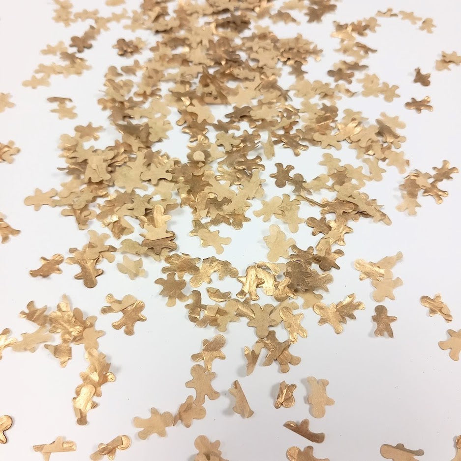 Biodegradable Christmas Gingerbread Wedding Confetti Red Gold