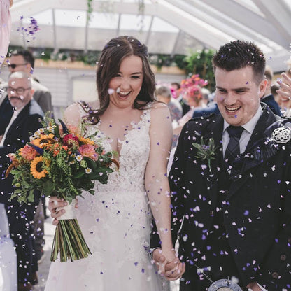 Biodegradable Wedding Confetti -  Fuchsia Pink, Cream and Rose Gold