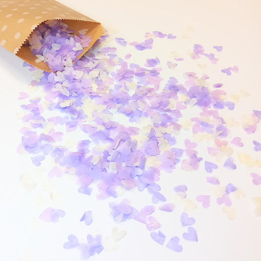 Biodegradable Wedding Confetti -  Lilac, Lavender and White