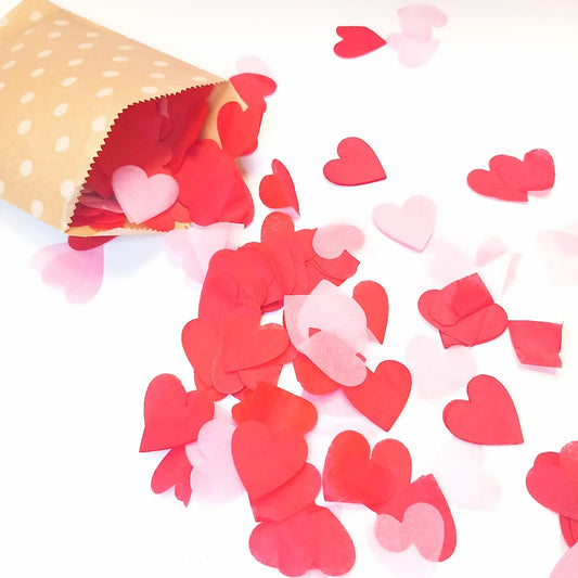 Biodegradable Wedding Confetti -  Red and Pale Pink