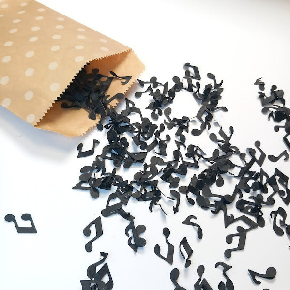 Biodegradable Music Note Tissue Paper Wedding Confetti - Gold, Silver. Black