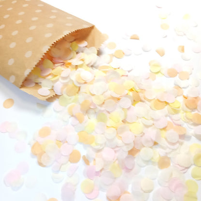 Biodegradable Wedding Confetti - Baby Pink, Pale Yellow, Apricot, Ivory