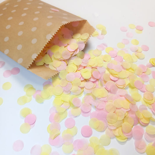 Biodegradable Wedding Confetti - Baby Pink and Pale Yellow