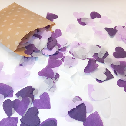 Biodegradable Wedding Confetti -  Purple, Lilac and White