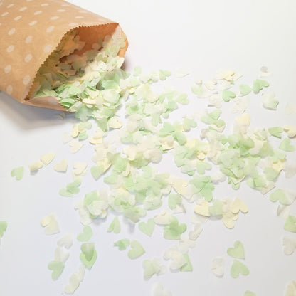 Biodegradable Wedding Confetti - Sage Green and Cream
