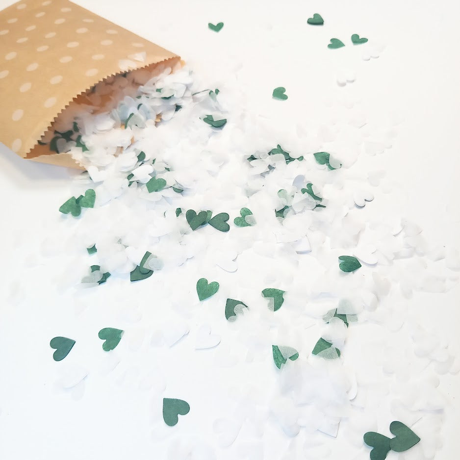 Biodegradable Wedding and Party Confetti - White with  a hint of colour.