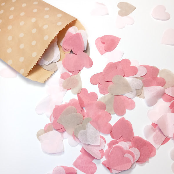 Biodegradable Wedding Confetti -  Beige, Rose Pink and Baby Pink
