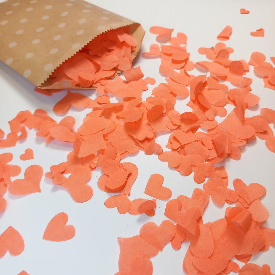 Biodegradable Wedding and Party Confetti - Coral