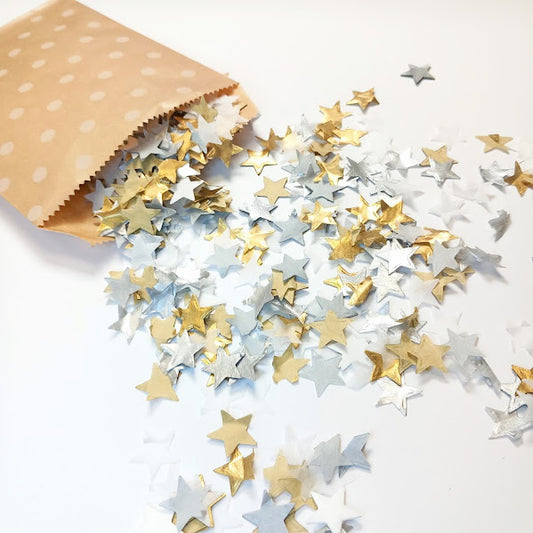 Biodegradable Wedding and Party Confetti - Silver and Gold
