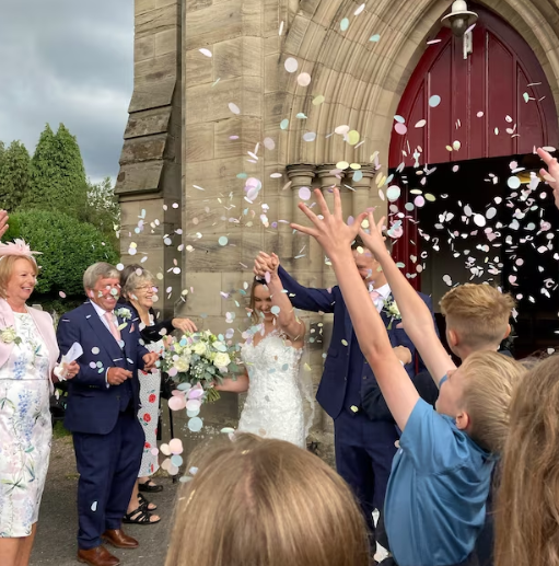 Biodegradable Wedding Confetti -  Pastel Yellow and White