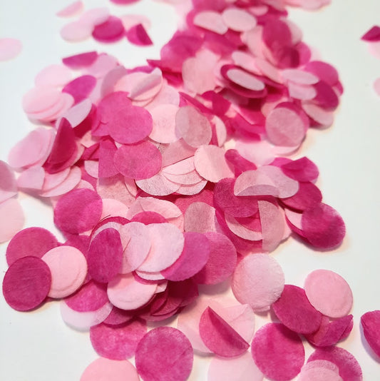 Biodegradable Wedding and Party Confetti - Fuchsia Pink and Pale Pink