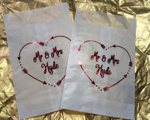 Load image into Gallery viewer, Biodegradable Wedding Glassine Bags with personal message