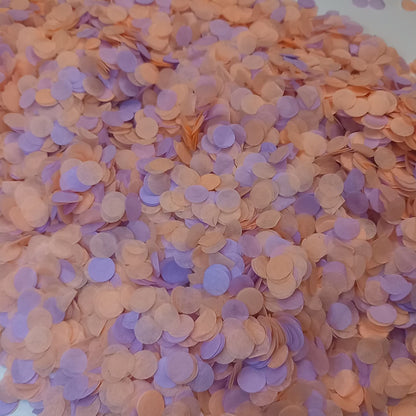 Biodegradable Wedding Confetti -  Peach and Lilac