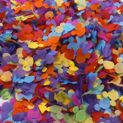 Biodegradable Balloon Wedding Confetti- Cute Mouse Heads Rainbow