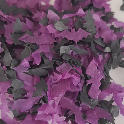 Biodegradable Halloween Bat Confetti - Black