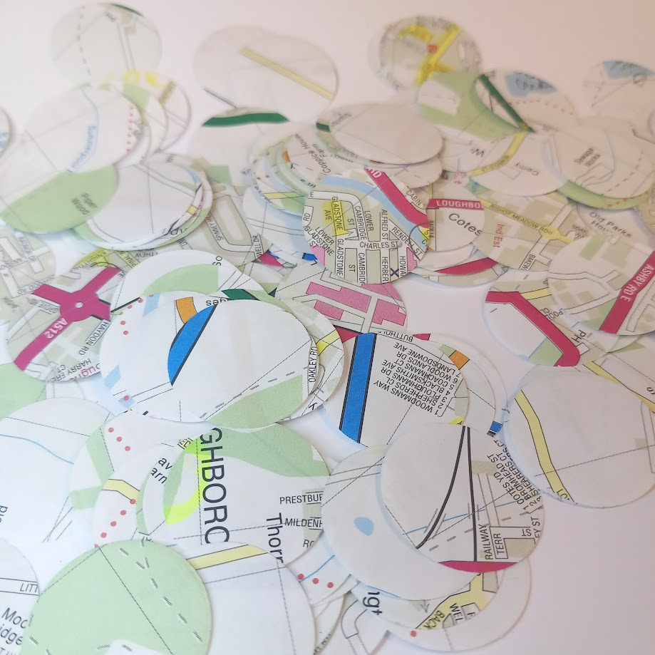 Vintage Recycled Road Map Paper Confetti – Pantaloons Confetti
