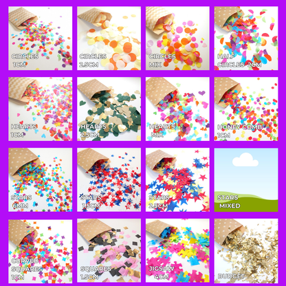 Biodegradable Wedding Confetti Glassine Bags - The Emily - Throw a little love