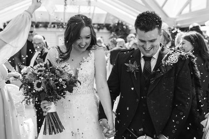 Biodegradable Wedding Confetti - Orange and Silver